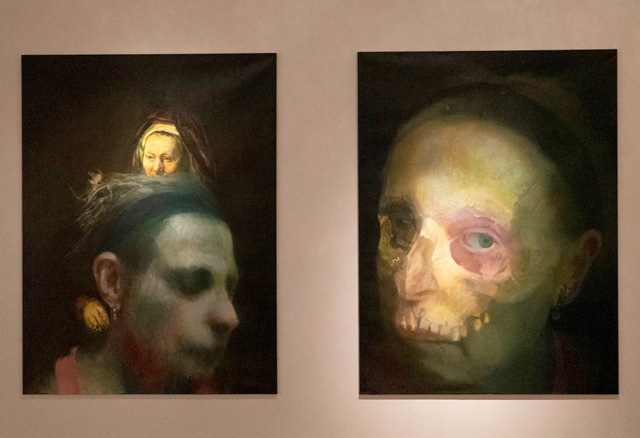 Installation view with Vanitas I and II, 2017. Photo: John Tormey © 2019 Irina Nakhova.