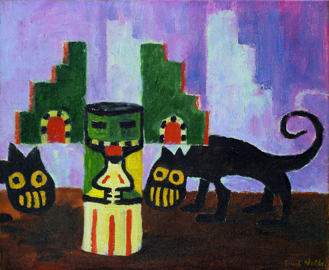 Emil Nolde. Self-portrait, 1917. Selbstbild, 1917. Oil on plywood, 83.5 x 65 cm. © Nolde Stiftung Seebüll.
