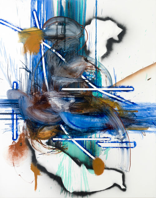 Elizabeth Neel. Click the Tongue, 2014. Oil on canvas, 243.8 x 193 cm. Courtesy Pilar Corrias.