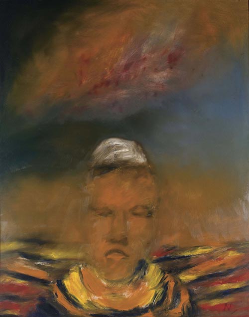 Sidney Nolan. Head of Rimbaud, 1963. Oil on hardboard, 152 x 121 cm. Private collection. © The Trustees of the Sidney Nolan Trust