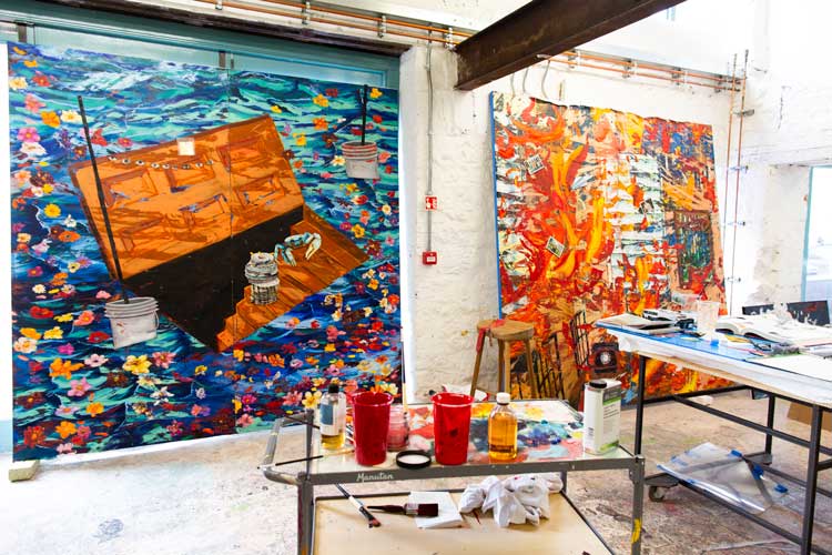 Angel Otero during his artist residency at Hauser & Wirth Somerset, 2026. Photo: Clare Walsh. Courtesy Angel Otero and Hauser & Wirth.