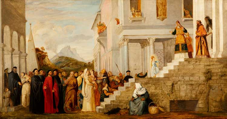 Robert Scott Lauder RSA, Presentation of the Virgin in the Temple after Titian, c1833-38.