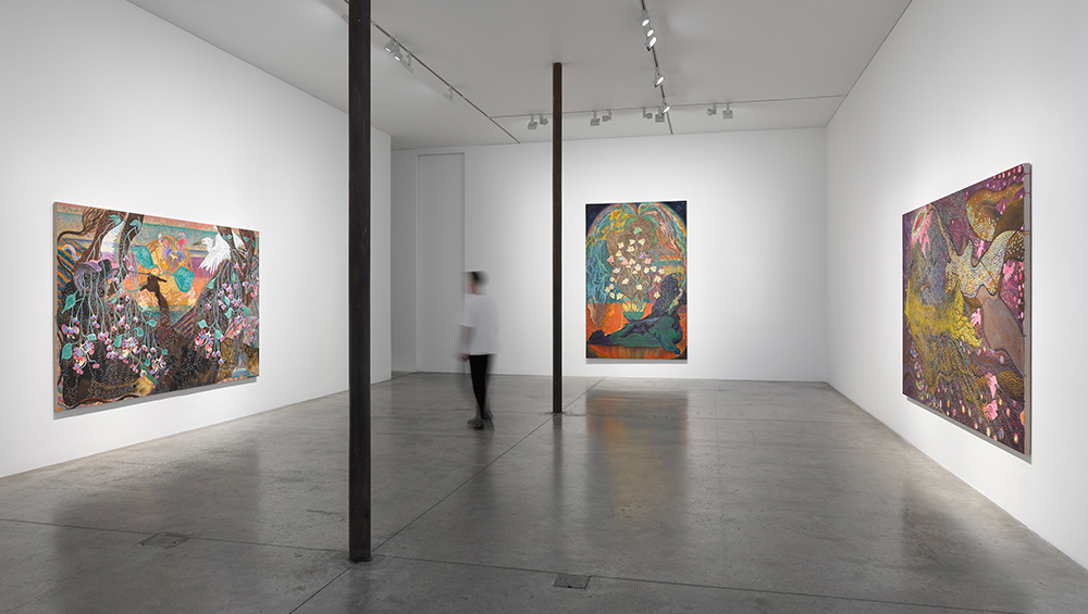 Chris Ofili: The Seven Deadly Sins, installation view, Victoria Miro, Wharf Road, London, 2023. © Chris Ofili. Courtesy the artist and Victoria Miro.