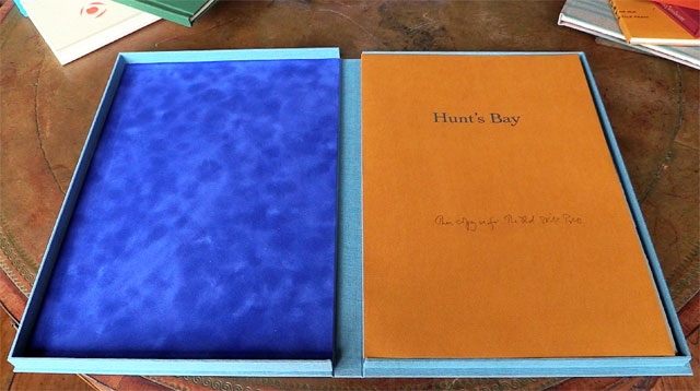 Hunt’s Bay by Vernon Watkins, images by Nicolas McDowall. Published in 2018, 40 x 28 cm, The Old Stile Press. Photograph: Martin Kennedy.