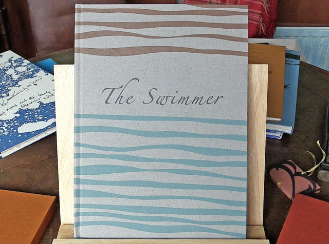 The Swimmer by S.J. Butler, images by Steffi Pusch, 32 x 23 cm, The Old Stile Press. Photograph: Martin Kennedy.
