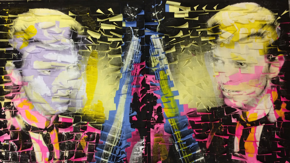 Ardan Özmenoğlu. Beauty Balloon, 2015. Mixed technique on post-it notes, 95 x 94 cm.  Photograph courtesy Emmanuel Fremin Gallery.