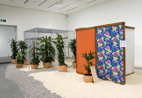 Hélio Oiticica. Tropicália, 1967. Mixed media. Purchased with the assistance of the American Fund for the Tate Gallery, the Latin American Acquisitions Committee, Tate Members, and The Art Fund, 2007. (c) Projeto Hélio Oiticica, Rio de Janeiro. Tate Photography