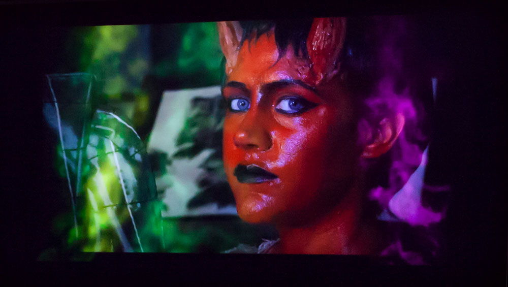 Tony Oursler. Imponderable. 2015-16. 5-D multimedia installation (colour, sound), 90 min. The Museum of Modern Art, New York. © 2016 Tony Oursler. Photograph: Jonathan Muzikar. Digital image © The Museum of Modern Art, New York.