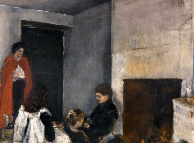 Gertrude Mary Powys (1877-1952), The Powys Children Reading. Oil on canvas. Courtesy of The Ingram Collection and Dorset Museum & Art Gallery.