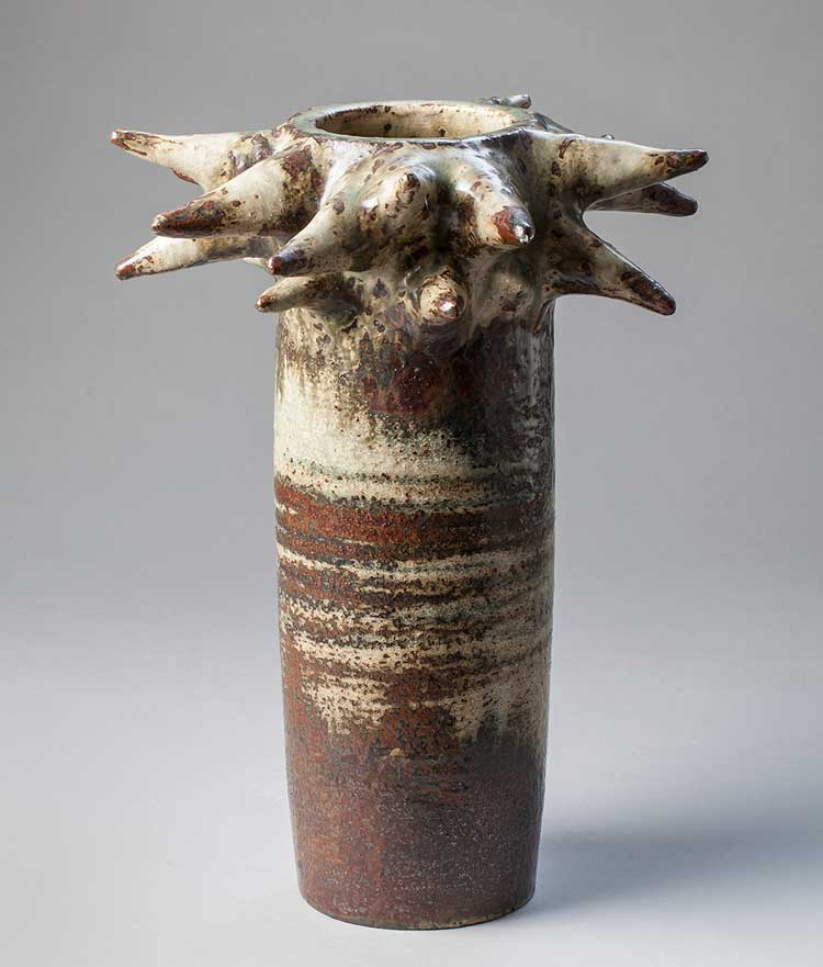 Axel Salto. Vase in sprouting style, undated. Stoneware with sung glaze, H: 35 cm. CLAY - The Royal Copenhagen Collection. Photo: Ole Akhøj. © Axel Salto / VISDA.