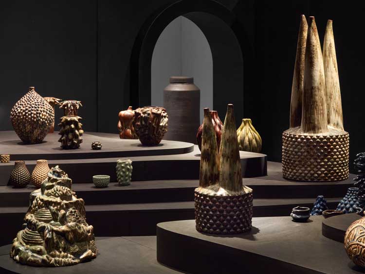 Playing with Fire: Axel
Salto and Edmund de Waal, installation view, The Hepworth
Wakefield, November 2025. Photo: Michael Pollard.