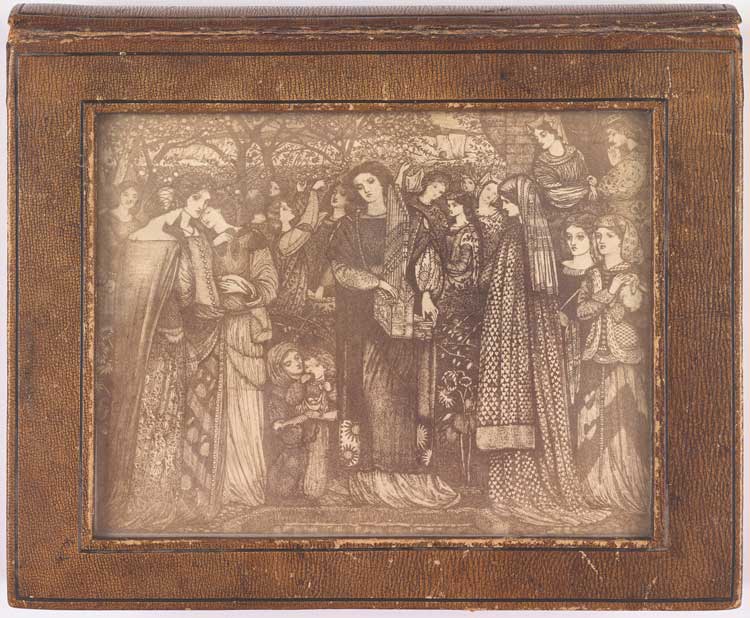 Edward Burne Jones, The Little Holland House album,1859. Bound leather handmade book, 24.2 x 20 x 3.8 cm. Private Collection.