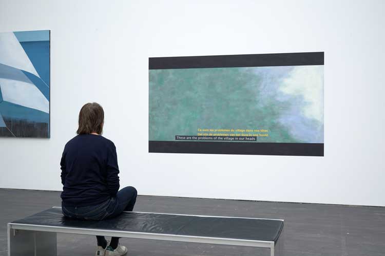 Vedran Kopljar (& parents), Painting After Painting [34 min 35 sec], 2025. Installation view, Painting After Painting, SMAK, Ghent, 2025. Photo: Dirk Pauwels.