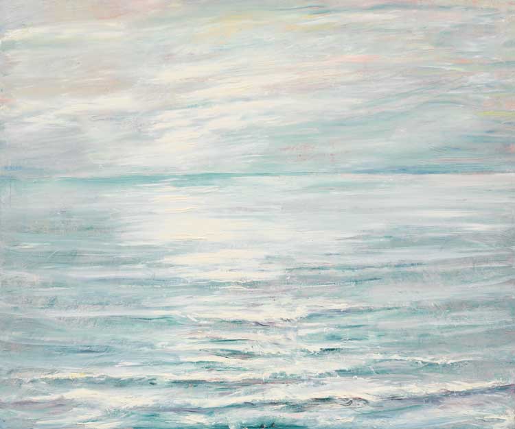 Celia Paul, The Sea, The Sea, 2024. Oil on canvas, 166 x 198.5 cm (65 3/8 x 78 1/8 in). © Celia Paul. Courtesy the artist and Victoria Miro.