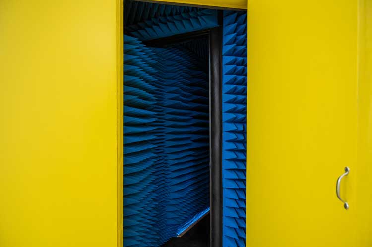 Joyce Hinterding and David Haines. Telepathy, 2008 (detail). Installation view, Energy Fields: Vibrations of the Pacific (co-presented by Fulcrum Arts and Chapman University. Photo: Christopher Wormald.