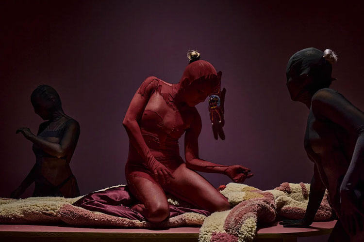 Anna Perach, Performance Ecstasies, 2024 at Material Worlds, Mead Gallery. Photo: Luke Pickering.