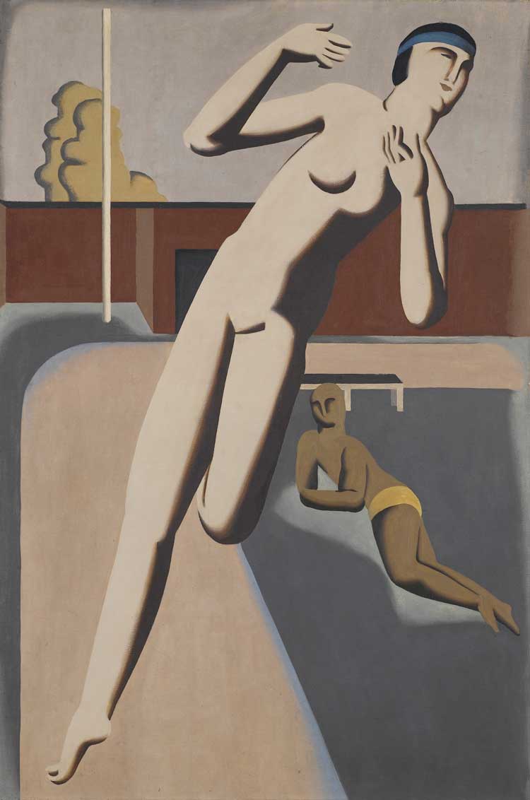 Willi Baumeister (1889-1955). Female Runner II, 1925. Oil paint on canvas. Photo: Scala, Florence/bpk, Bildagentur für Kunst, Kultur und Geschichte, Berlin. © DACS 2024.