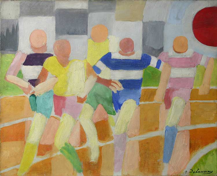 Robert Delaunay (1885–1941). The Runners, about 1924. Oil paint on canvas. National Museum of Serbia.