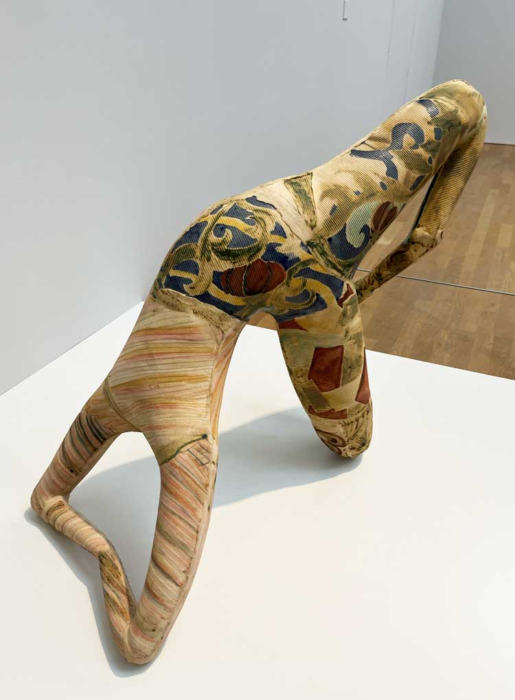 An example of stoneware ceramics from the 1980s, installation view, Jacqueline Poncelet: In the Making, Middlesbrough Institute of Modern Art (Mima), 2024. Photo: Veronica Simpson.