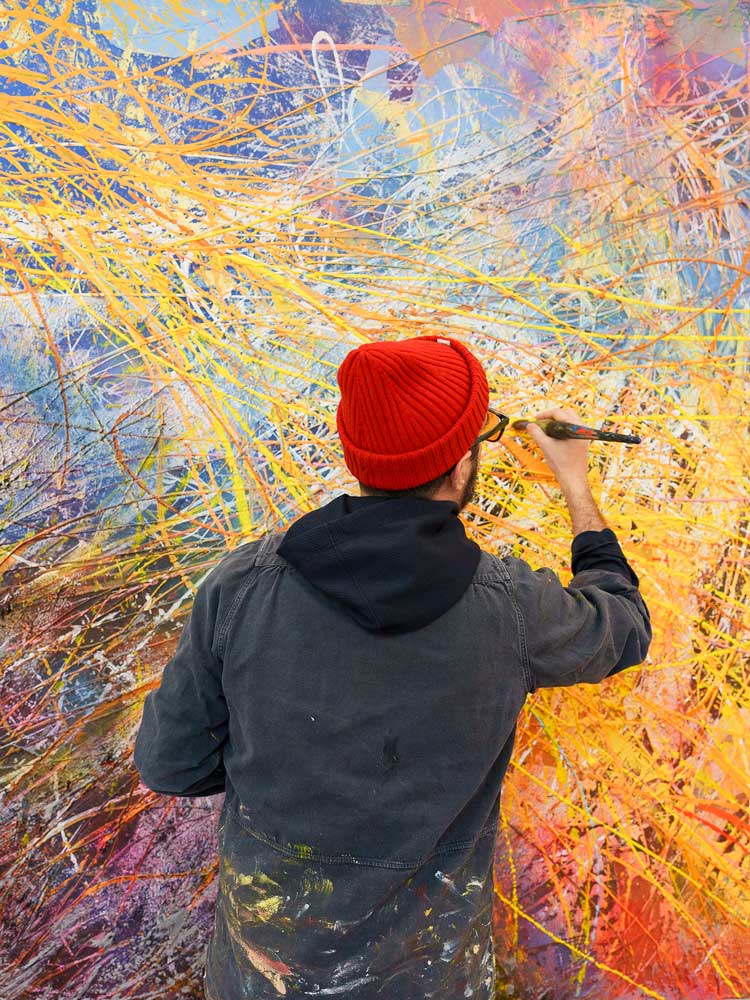 José Parlá. Photo: Tyler Haft, courtesy Ben Brown Fine Arts.