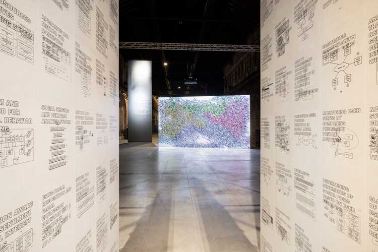 Perfect Behaviours. Life Redesigned by the Algorithm, installation view, Officine Grandi Riparazioni, Torino, 2023. Photo: Andrea Rossetti for OGR Torino.
