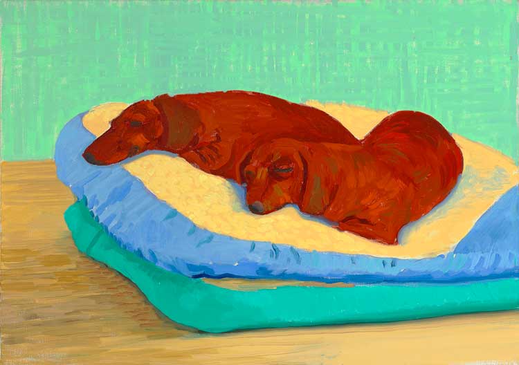 David Hockney, Dog Painting 19, 1995. © David Hockney. Photo: Richard Schmidt Collection / The David Hockney Foundation.