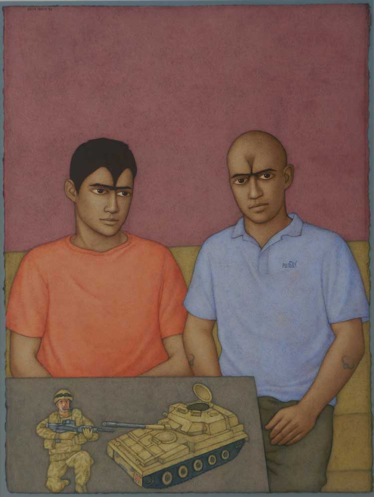 Shanti Panchal. The Root or Route to Helmand, 2010. Watercolour on paper, 103 x 83 cm. Image courtesy the Artist.