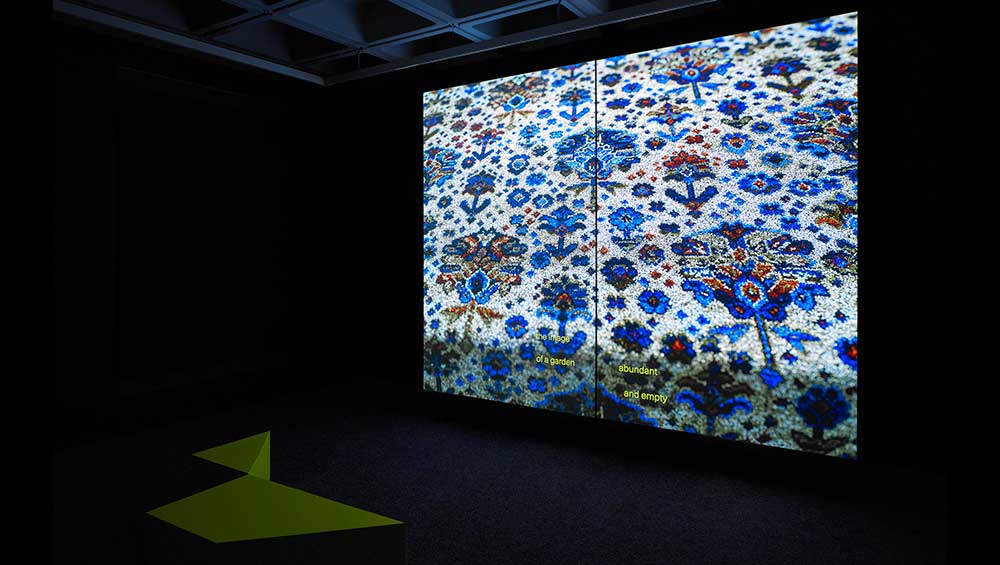 Elizabeth Price. Video still: UNDERFOOT, 2022. 2-channel video projection. Courtesy of Elizabeth Price Studio.