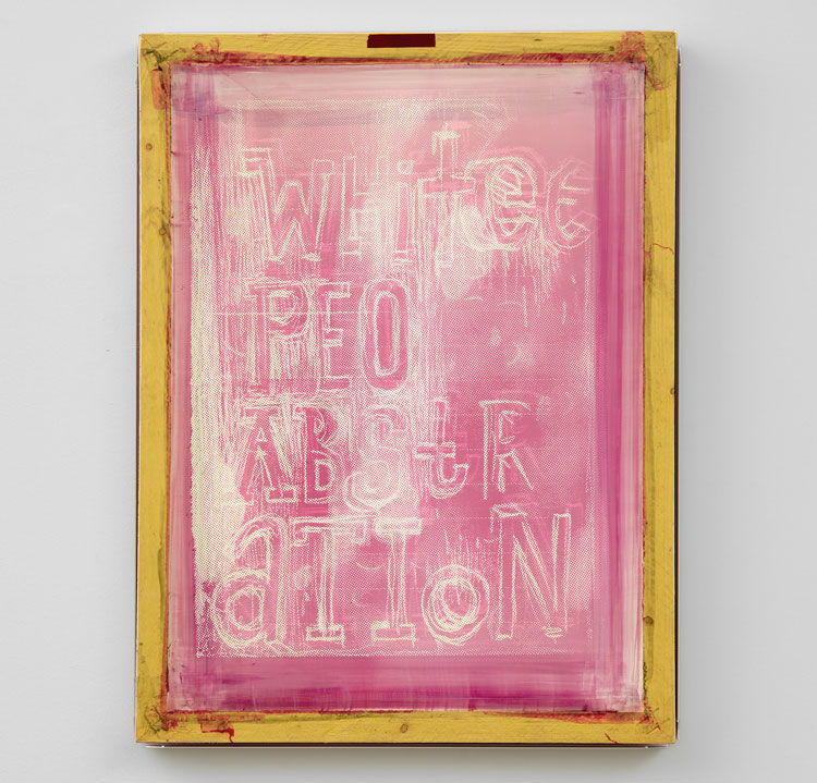 Pope.L, Next to Last Silk Screen, 2018. Silkscreen in lightbox, 64.8 x 49.5 cm. © Pope.L. Courtesy: the artist, Modern Art, London and Mitchell-Innes & Nash, New York, USA. Photo: Robert Glowacki.