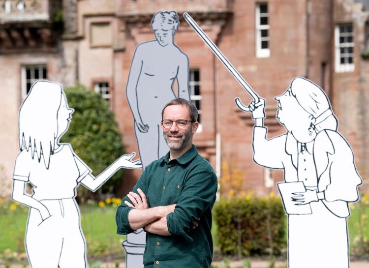 Mick Peter, Gerroff! (or User Feedback), 2021 at Hospitalfield. Image courtesy of the artist.