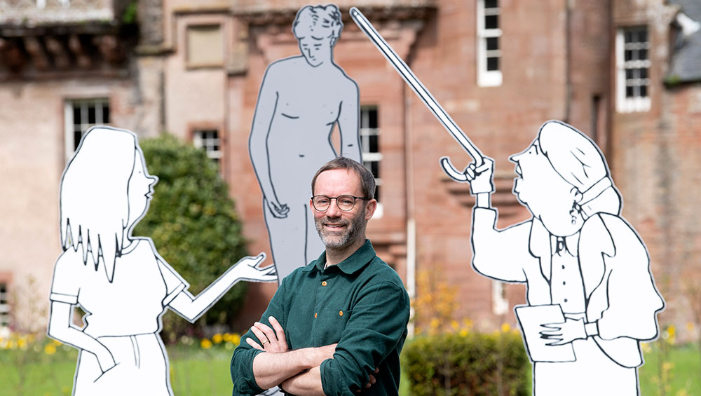 Mick Peter, Gerroff! (or User Feedback), 2021 at Hospitalfield. Image courtesy of the artist.
