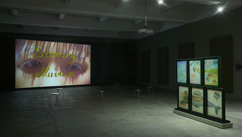 Thao Nguyen Phan, Becoming Alluvium, 2019. Installation view, Chisenhale Gallery, 2020. Produced and commissioned by Han Nefkens Foundation in collaboration with: Joan Miró Foundation, Barcelona; WIELS Contemporary Art Centre, Brussels; and Chisenhale Gallery. Courtesy of the artist. Photo: Andy Keate.