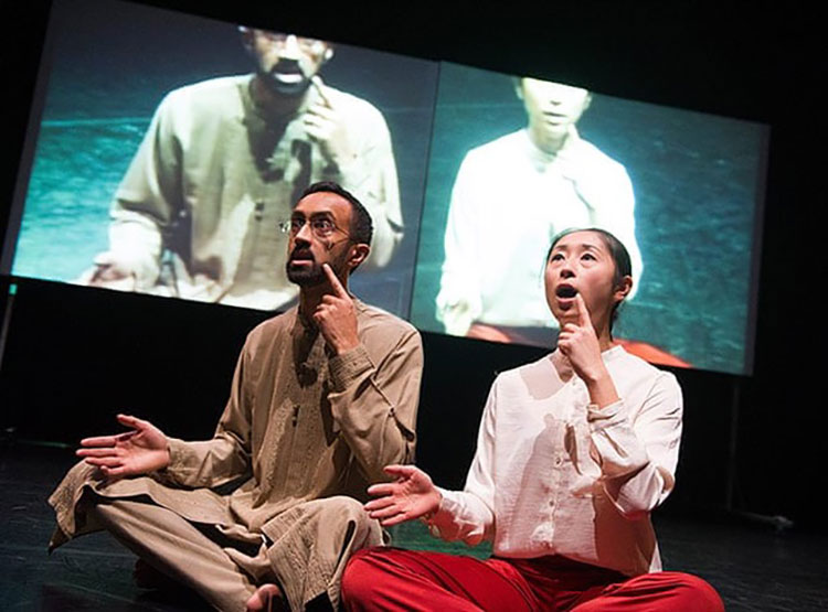 Hetain Patel. Be Like Water, 2012.
Live performance, touring theatres in 2012-2013. Photo: Tristan Kenton.