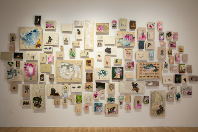 Firelei Báez, I write love poems, too (The right to non-imperative clarities), 2018. Installation view, Pine's Eye, 2020. Image courtesy Talbot Rice Gallery, The University of Edinburgh.