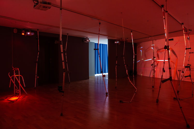Torsten Lauschmann, TOPIARY JIG, 2020. Installation view, Pine's Eye, 2020. Image courtesy Talbot Rice Gallery, The University of Edinburgh.