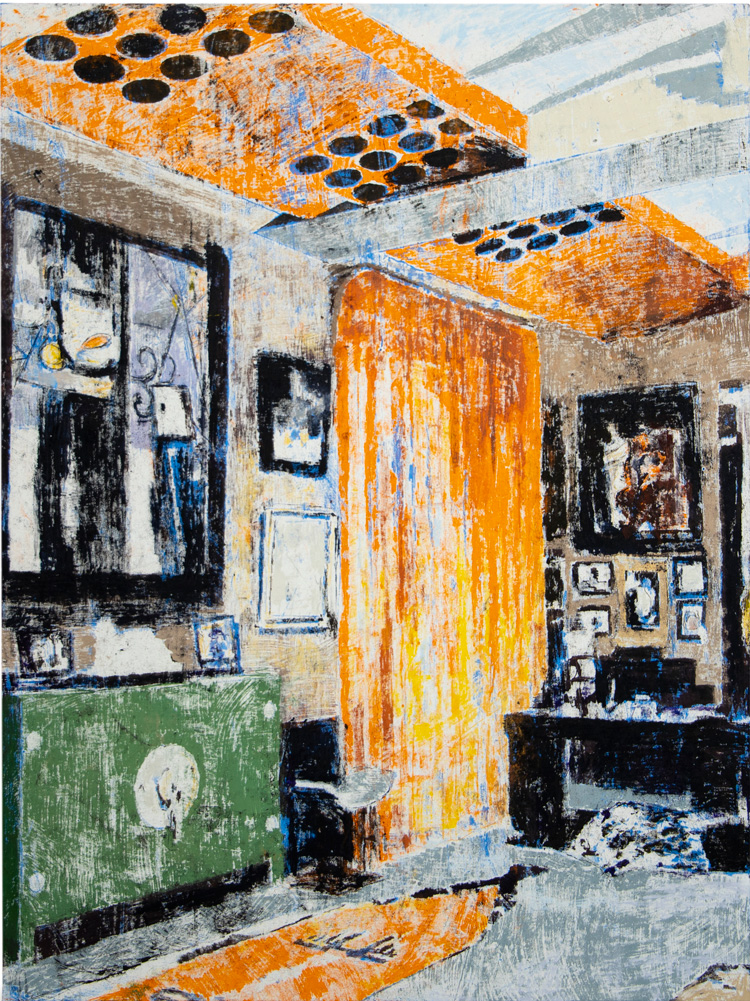 Enoc Perez. Home of Jacques Doucet, 33 Rue Saint-James, Neuilly-sur-Seine, 2019.
Oil on canvas, 203.2 x 152.4 cm. Courtesy of the artist and Ben Brown Fine Arts.