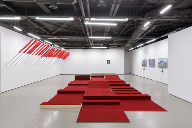 Zuza Golińska’s Run-Up (2015), installation view, Power play, 2019, 25 January - 16 March 2019. Photo: Tim Bowditch. Courtesy Delfina Foundation, Korean Cultural Centre UK, and SongEun ArtSpace.