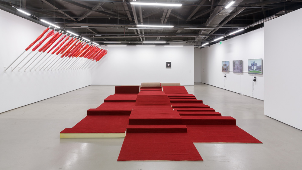 Zuza Golińska’s Run-Up (2015), installation view, Power play, 2019, 25 January - 16 March 2019. Photo: Tim Bowditch. Courtesy Delfina Foundation, Korean Cultural Centre UK, and SongEun ArtSpace.