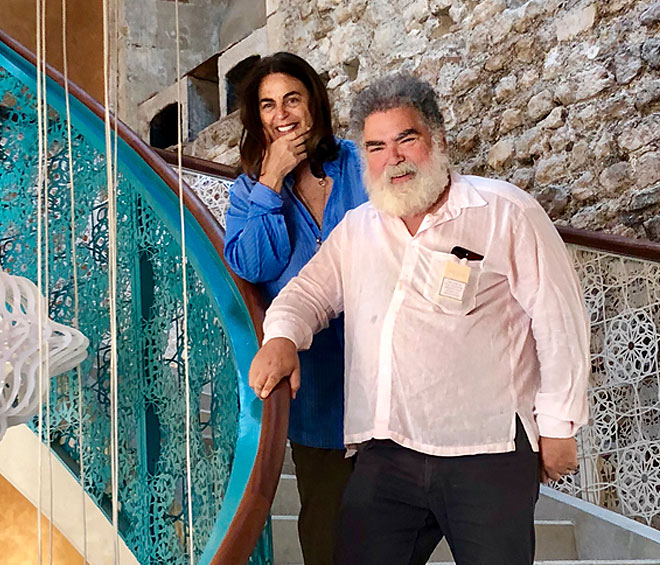 Maja Hoffman and Jorge Pardo, hotel L’Arlatan, Arles. Photo: Pierre Collet.