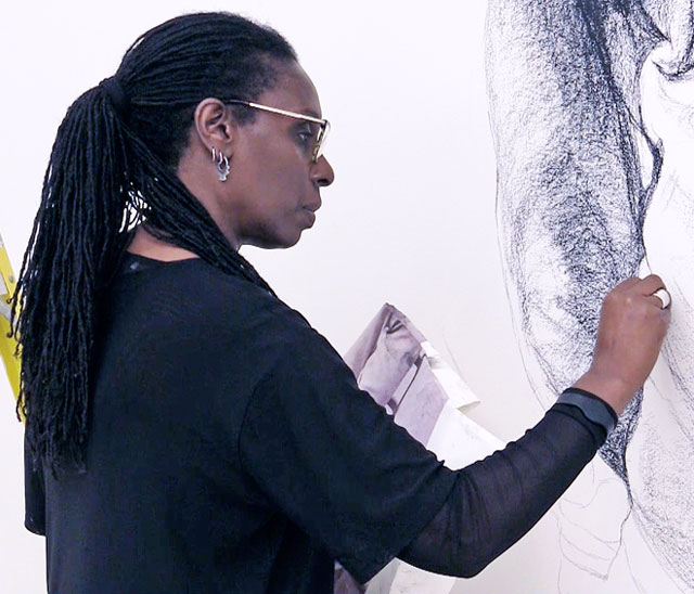 Barbara Walker talked to Studio International before the opening of Protest and Remembrance, Alan Cristea Gallery, London. Photo: Martin Kennedy.