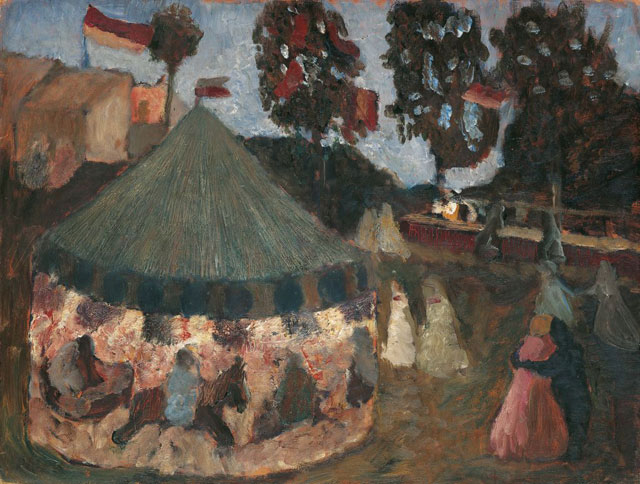 Paula Modersohn-Becker. Schützenfest with carousel II, 1904. Photo: © Museen Böttcherstraße.