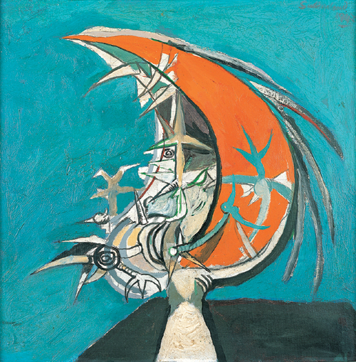 Graham Sutherland (1903–1980), Thorn Head (1947).
409 x 409mm,
Oil on canvas.
Pallant House Gallery, Chichester. Hussey Bequest .