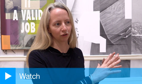 Ciara Phillips at the British Art Show 8, Leeds Art Gallery, October 2015.