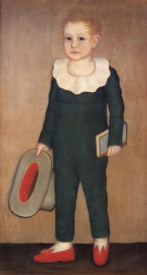 Ammi Phillips. Frederick A. Gale, c. 1815. Oil on canvas, 44 3/4 x 24 1/4 inches. Private collection. Photograph by Phillip Dutton