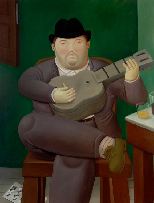 Fernando Botero. Man with the Guitar, 1989. Oil on canvas, 165 x 127 cm.