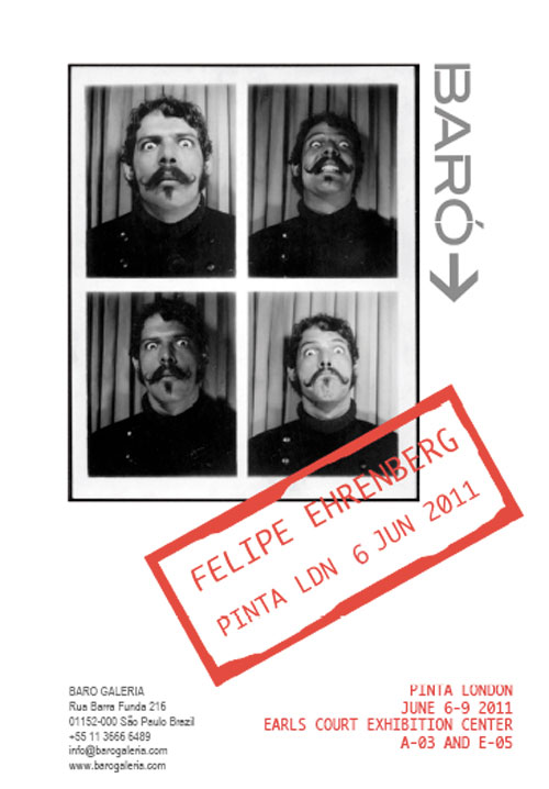 Publicity poster of Felipe Ehrenberg solo exhibition at Pinta 2011.
Courtesy Felipe Ehrenberg.