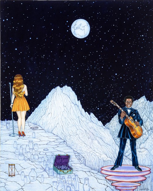 Douglas Bourgeois. Womack and Del Ray, 2014. Oil on board, 20 x 16 in. Courtesy the artist and Arthur Roger Gallery, New Orleans.