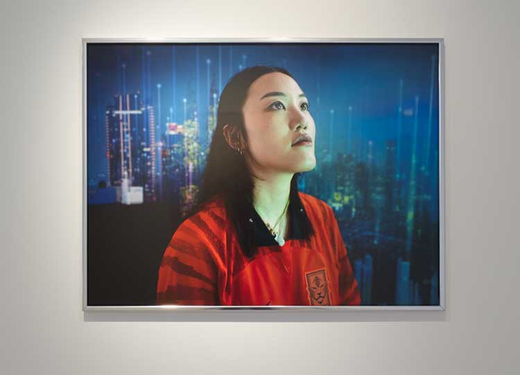 Farah Al Qasimi, Abort, Retry, Fail, 2023, installation view, Delfina Foundation, 4 October - 20 November 2023. Supported by Abu Dhabi Festival. Photo: Tim Bowditch.