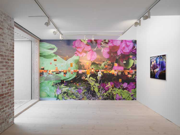 Farah Al Qasimi, Abort, Retry, Fail, 2023, installation view, Delfina Foundation, 4 October - 20 November 2023. Supported by Abu Dhabi Festival. Photo: Tim Bowditch.