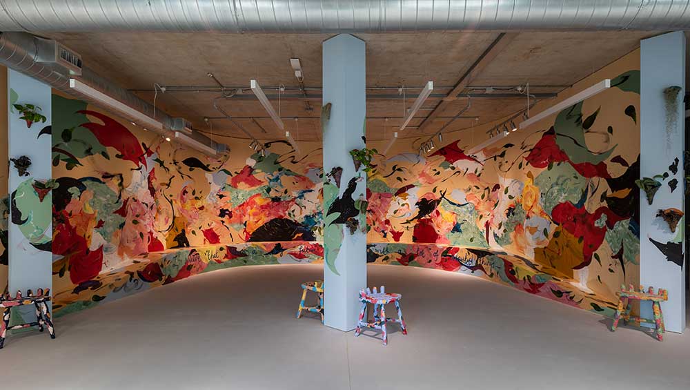 Installation view from Michaela Yearwood Dan: Let Me Hold You, at Queercircle, 9 June – 8 September 2022 © Deniz Guzel.